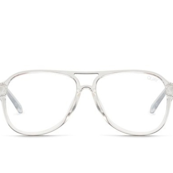 QUAY // ltd ed retro-chic clear frame magnetic aviator blue light glasses main image 8
